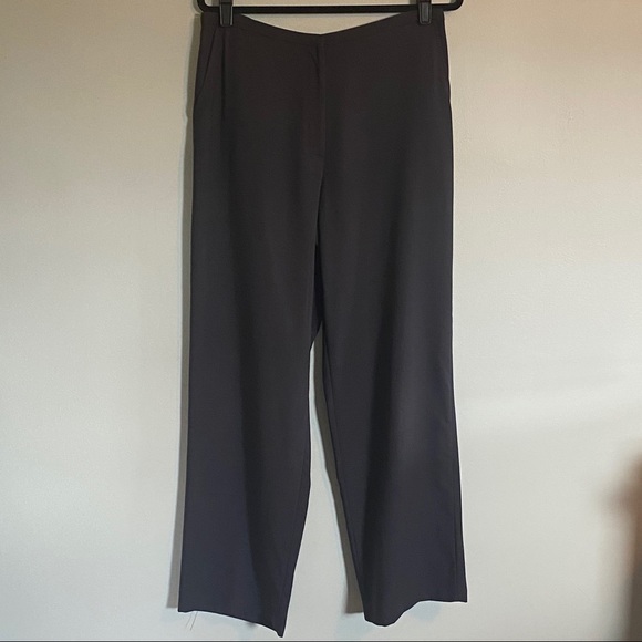 Eileen Fisher Pants - EUC-EILEEN FISHER gorgeous dark grey flat front dress pants.